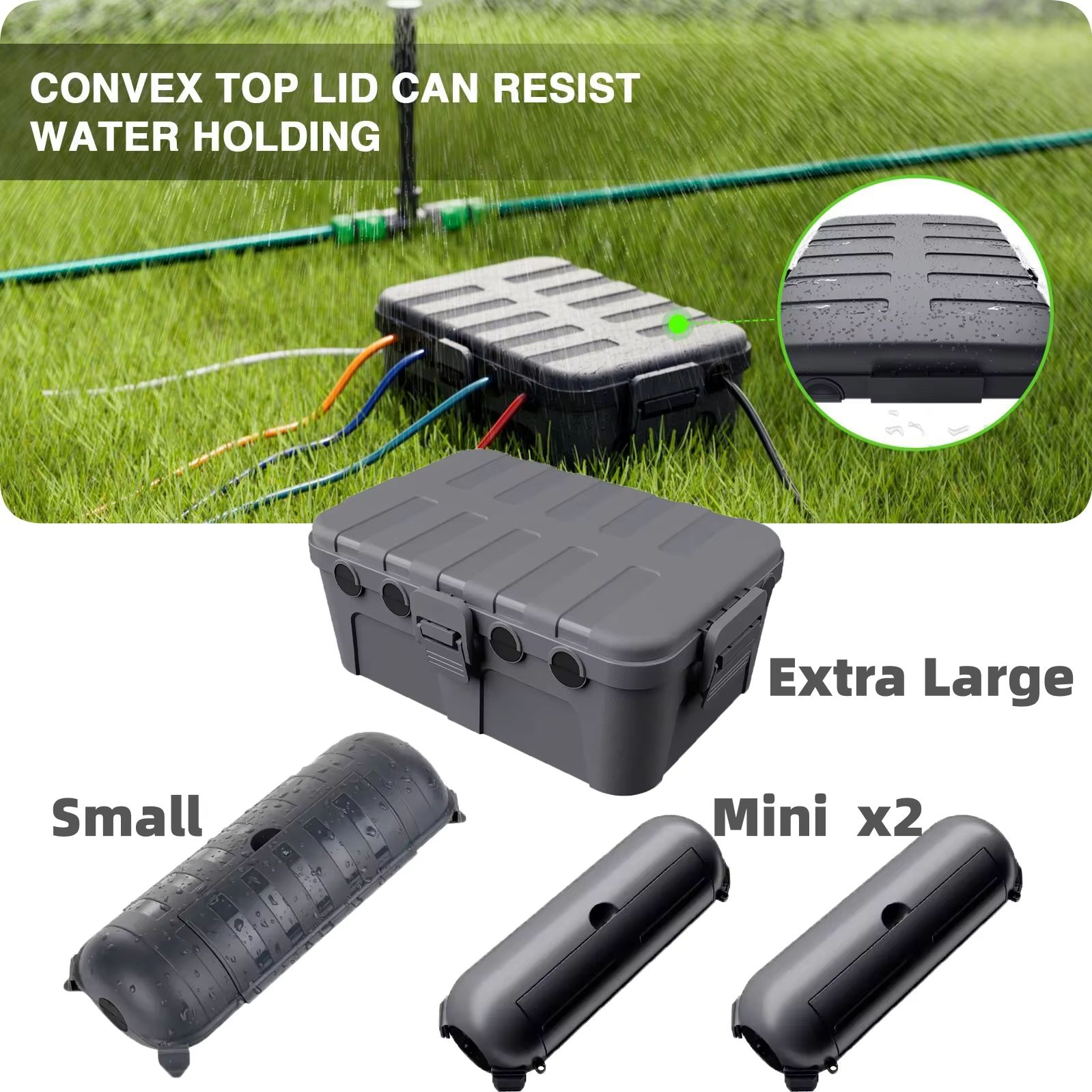 Outdoor Power Plug In - Duże, wodoodporne osłony kablowe do zewnętrznych