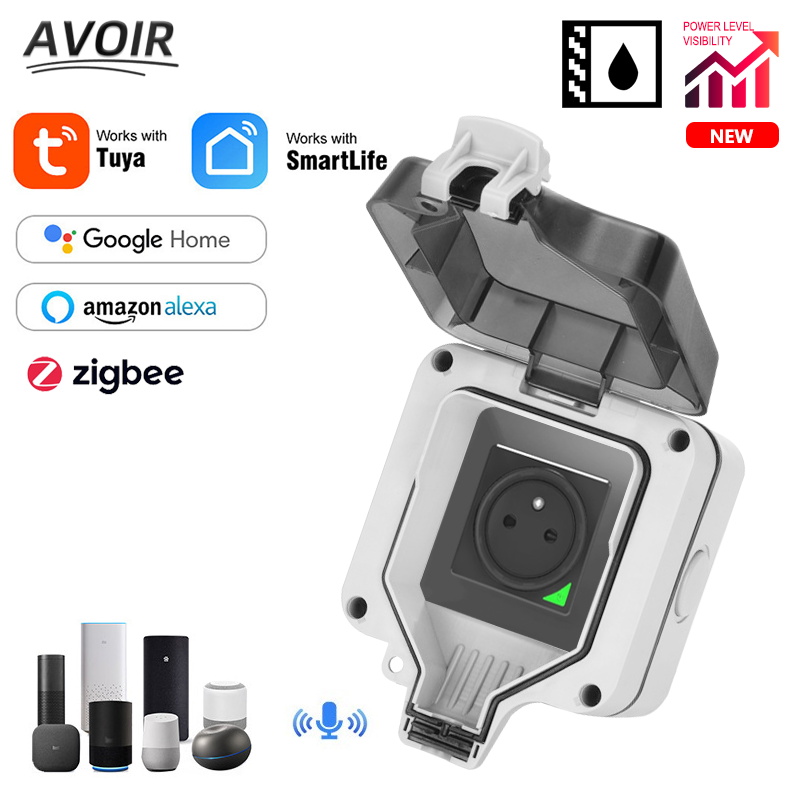 Outdoor Power Outlet Wifi - Avoir Zigbee Tuya IP66 zewnętrzny wodoodporny