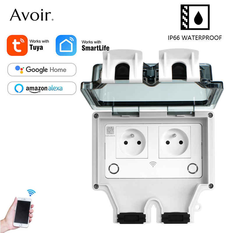 Outdoor Power Outlet Wifi - Avoir Tuya gniazdo zasilania IP66 zewnętrzne