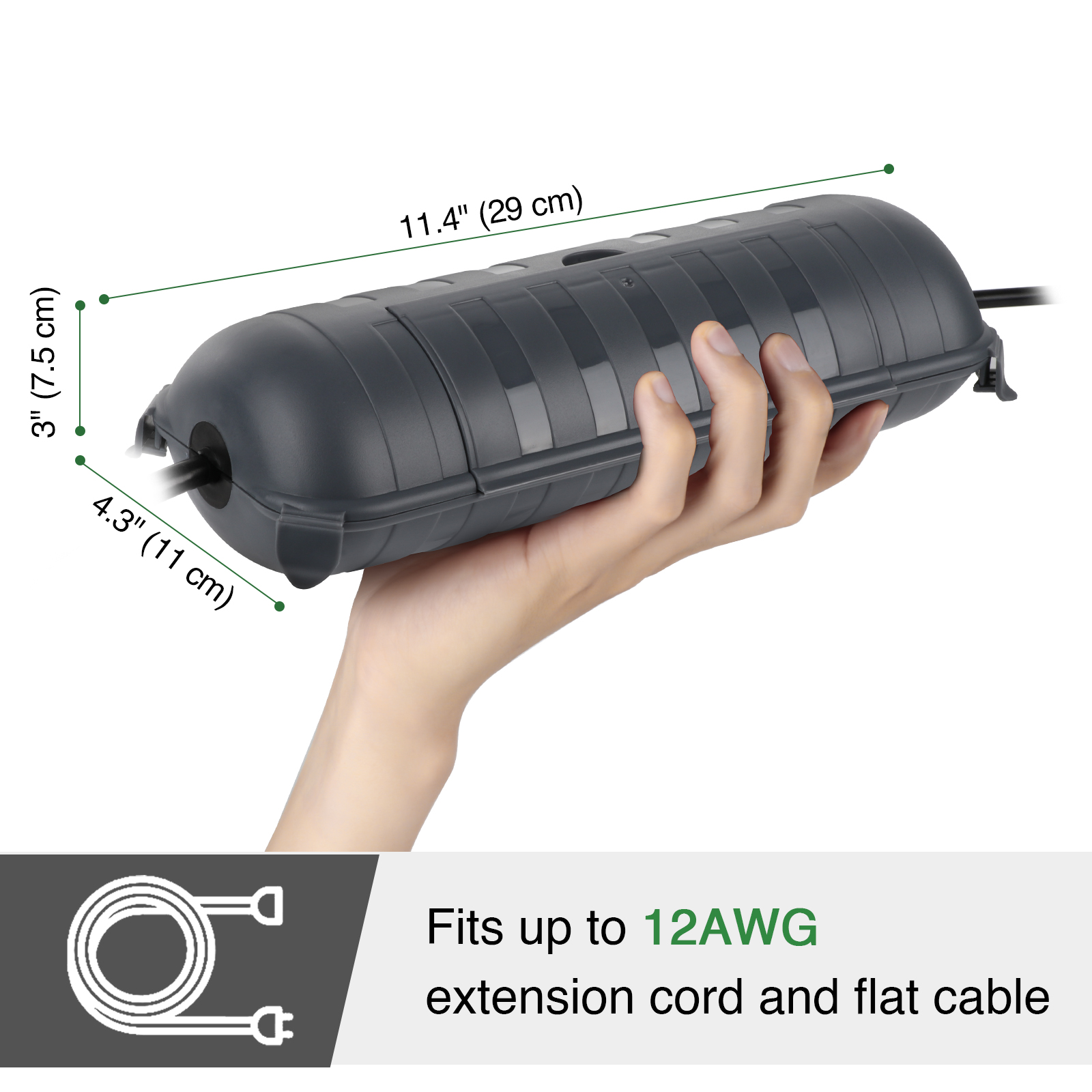 Duże, wodoodporne osłony kablo – Outdoor Power Plug In recenzja i cena