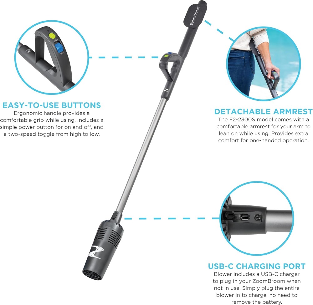 Lekka szczotka pneumatyczna z  – Outdoor Power Broom recenzja i cena
