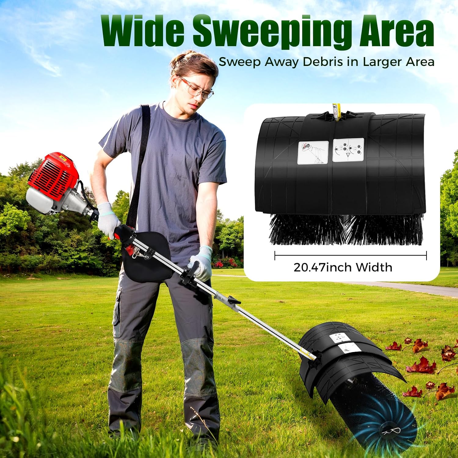 Ręczna zamiatarka spalinowa 2. – Outdoor Power Broom recenzja i cena