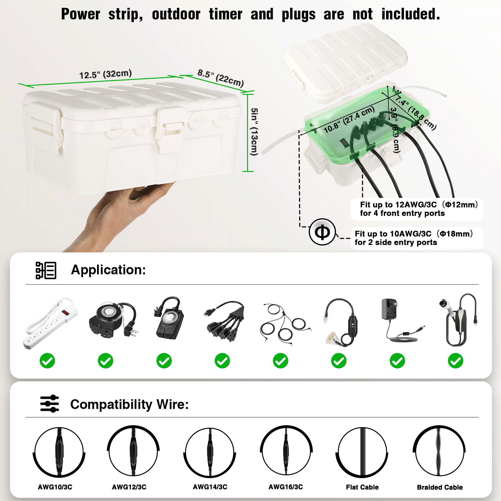 Duża, wodoodporna skrzynka ele – Outdoor Power Plug In recenzja i cena